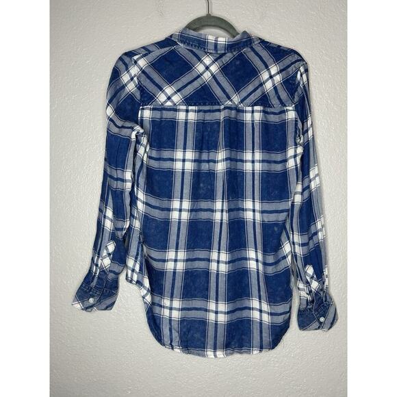 Rails Hunter Flannel Shirt Plaid Button Front Blue Pink White Size XS - Picture 2 of 7
